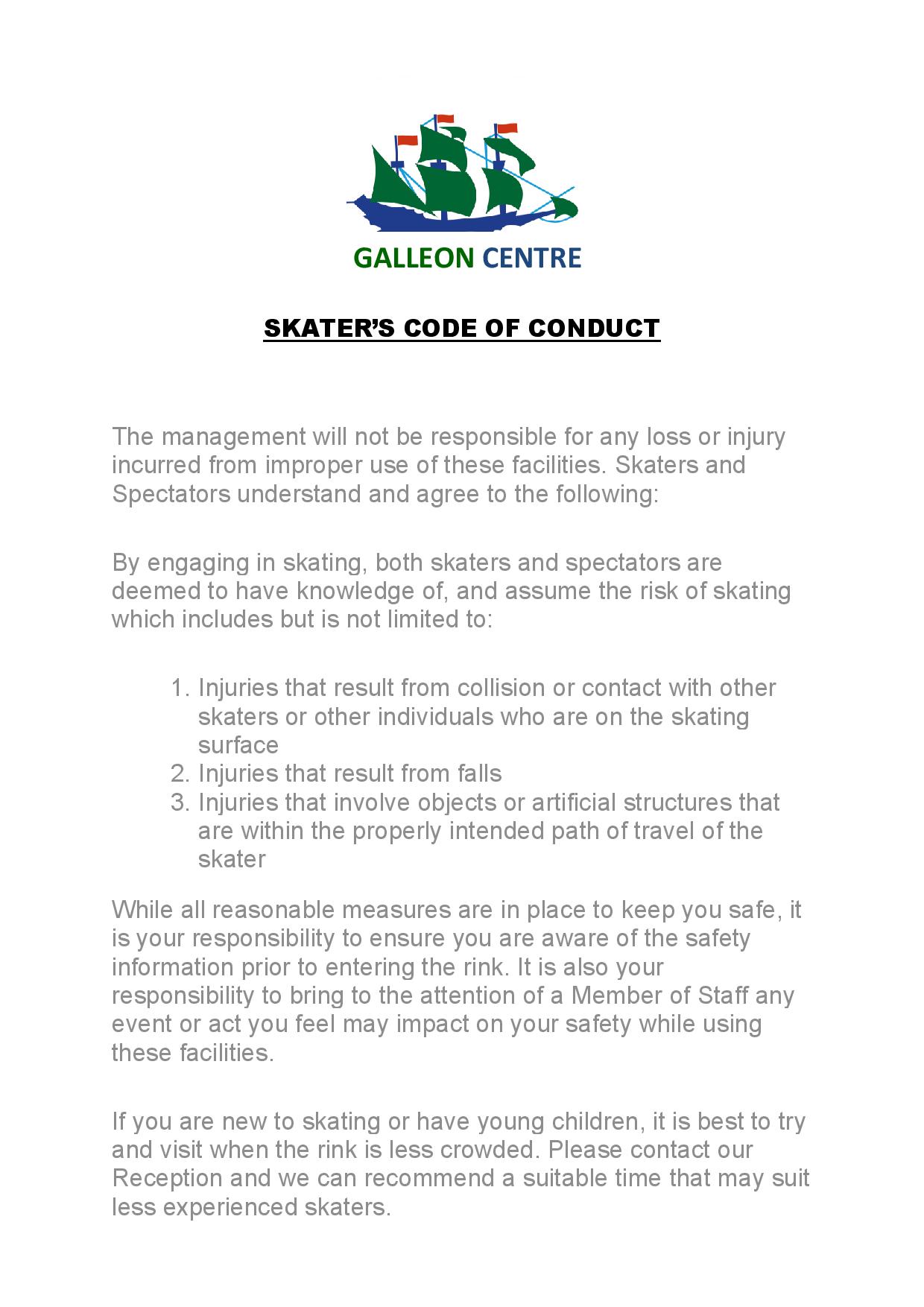 SKATER CODE OF CONDUCT Page 1
